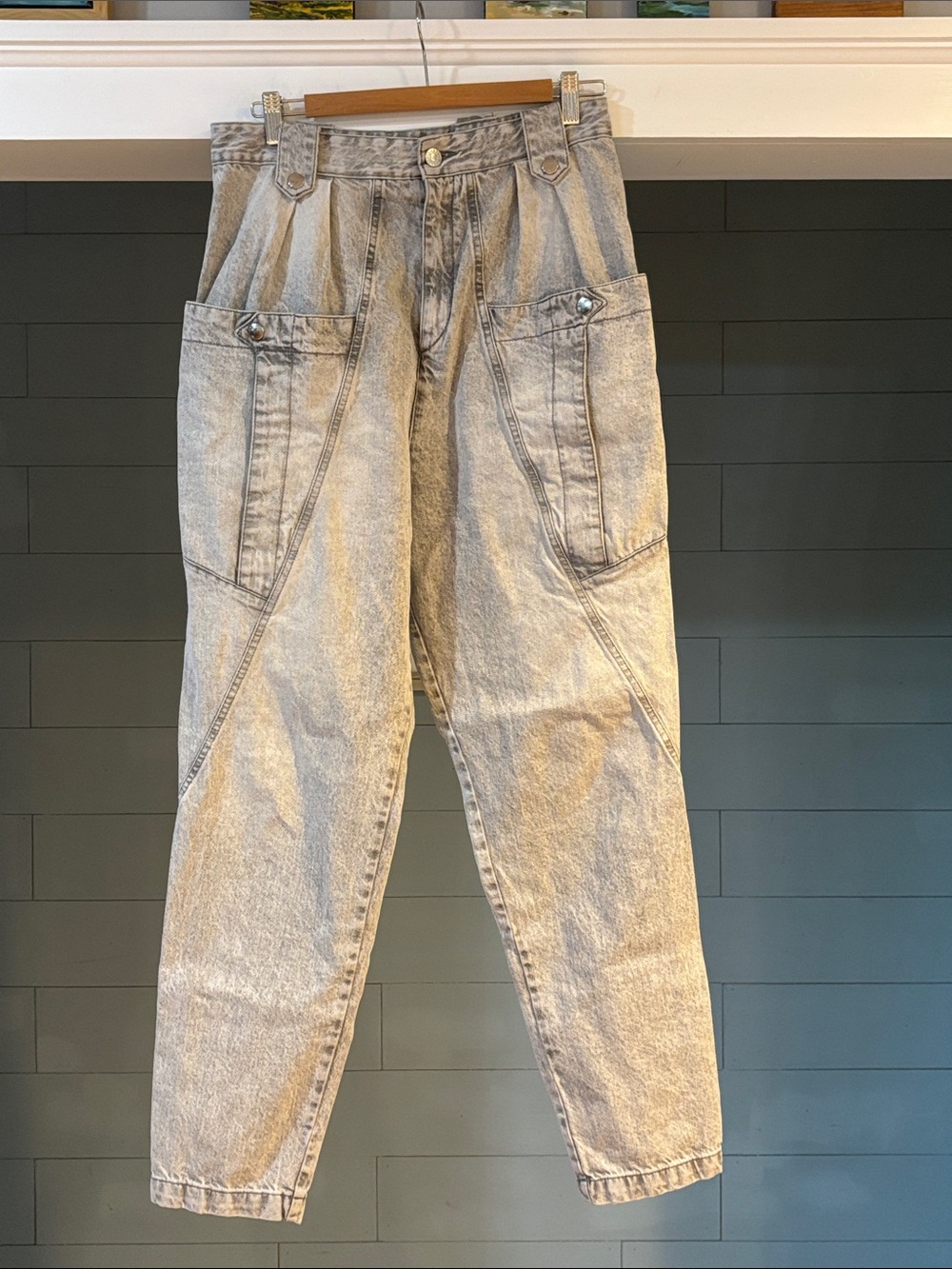 Isabel Marant Washed Light Gray Boyfriend Jeans